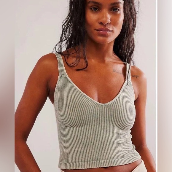 Free People Tops - Size XS/Small Intimately Free People Washed Seamless Crop Washed Mermaids Tale